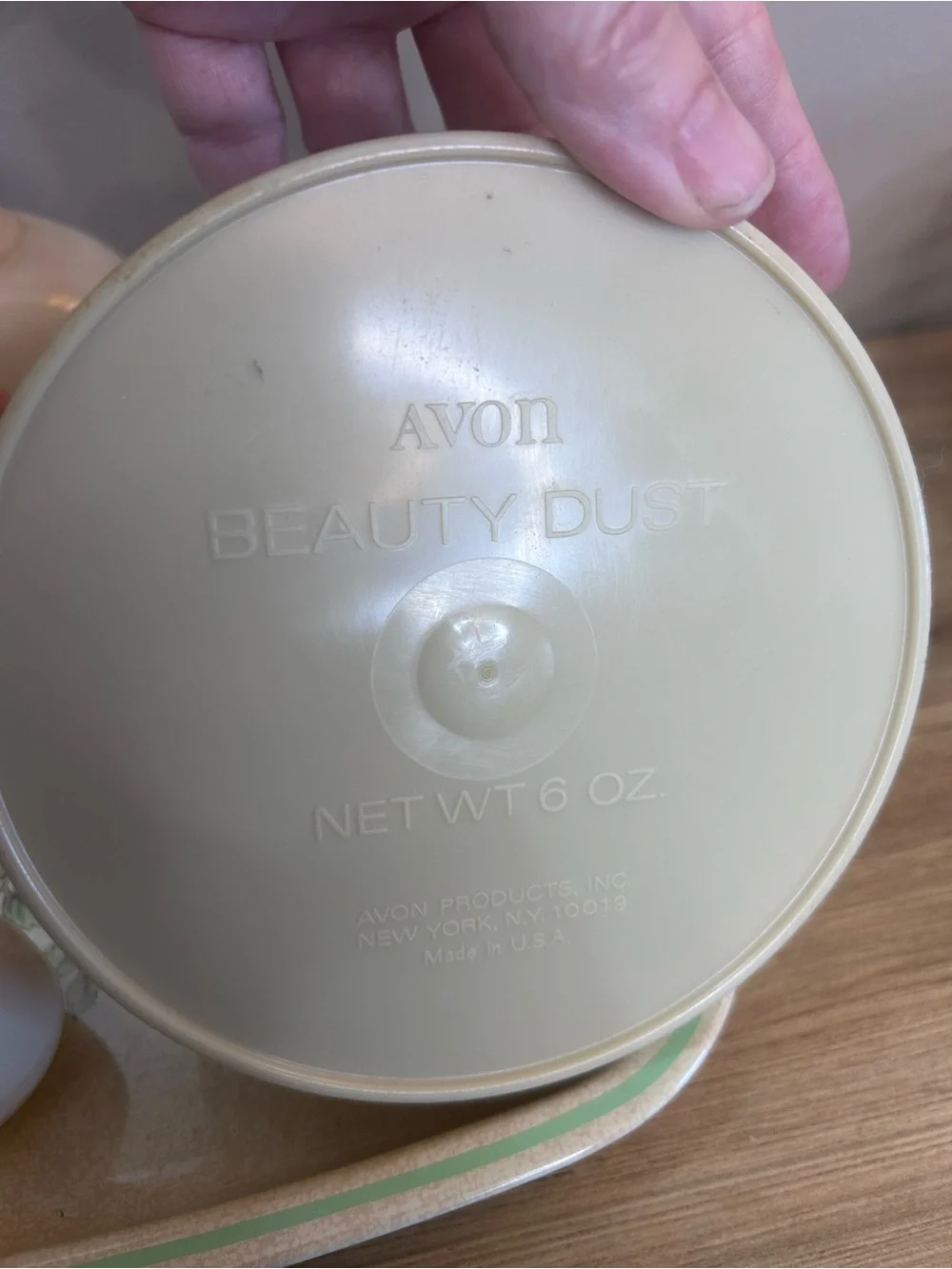 Avon Cream Floral Ceramic Vanity Set with Pastel Accents